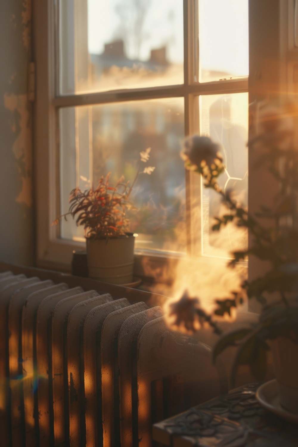 Ruhiger Moment am Fenster bei Sonnenlicht als Symbol dafür wie schnell ein Frequenzerlebnis wirken kann